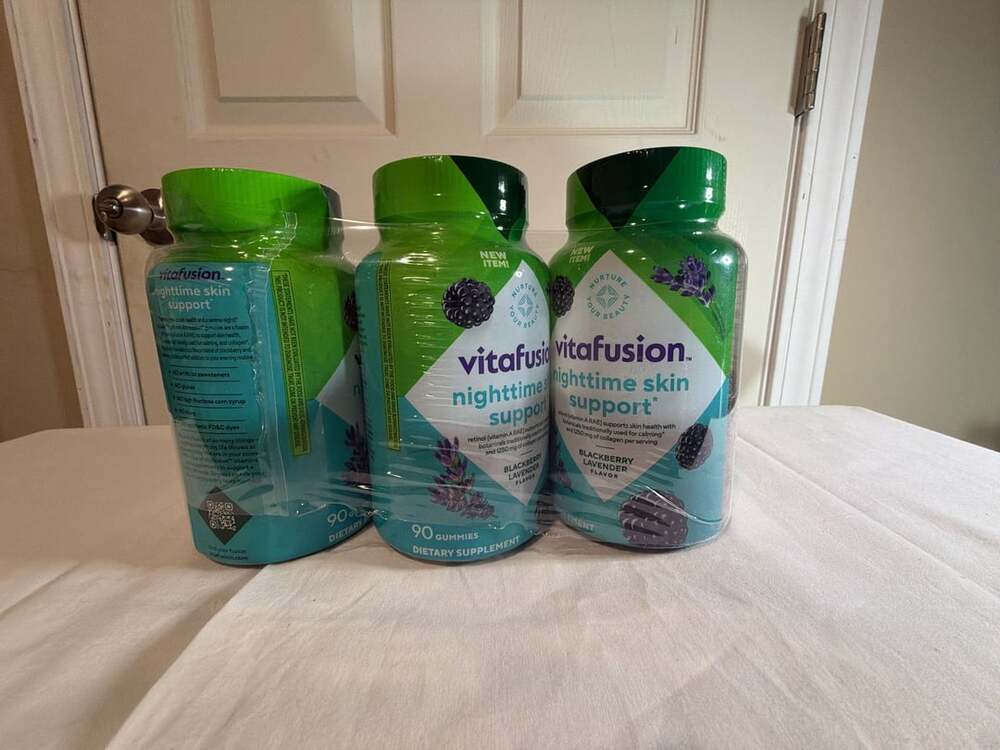 Vitafusion Nighttime Skin Support Gummies 90 Count 3 Pack